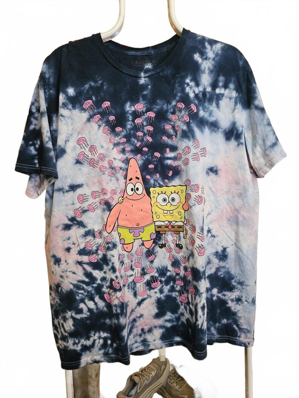 Spongebob Squarepants Patrick Tie-Dye Nickelodeon Large T-Shirt - EUC